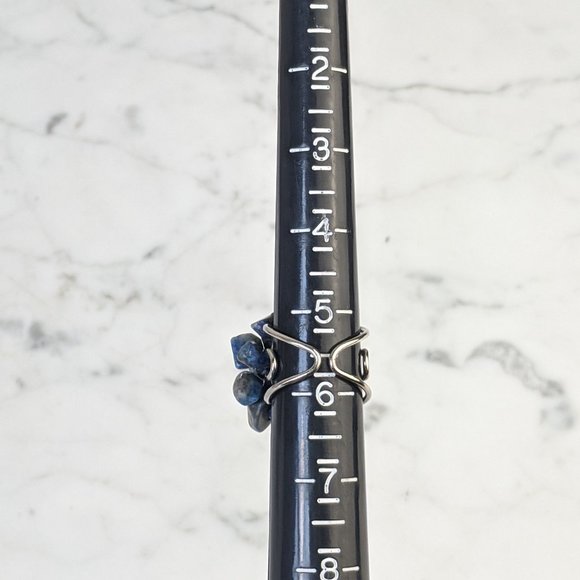 BLUE STONE Nugget Cluster Adjustable Ring - Picture 8 of 12